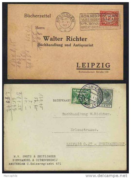 PAYS BAS / 1921-1932 - 5 CARTES COMMERCIALES POUR L ALLEMAGNE / 2 IMAGES  (ref 3944) - Lettres & Documents