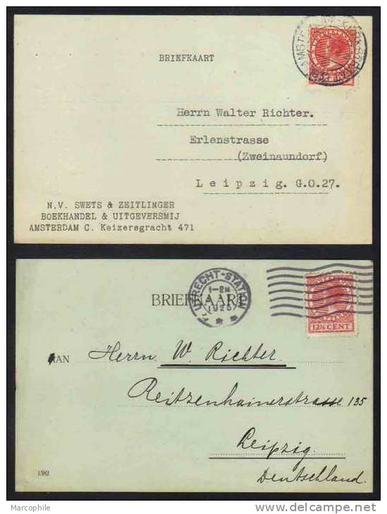 PAYS BAS / 1925-1937 - 6 CARTES COMMERCIALES POUR L ALLEMAGNE / 4 IMAGES  (ref 3943) - Covers & Documents