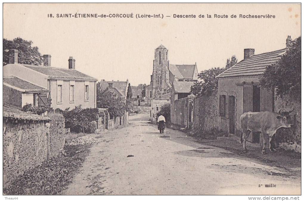 ¤¤  -   18   -   CORCOUE-sur-LOGNE   -   Saint-Etienne-de-Corcoué  -  Descente De La Route De Rocheservière    -  ¤¤ - Bouaye
