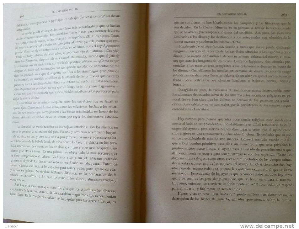 GRAN LIBRO EL UNIVERSO SOCIAL AÑO 1883 ,TREMENDO TOMO SEGUNDO POR HERIBERTO SPENCER ADAPTACION ESPAÑOLA SALVADOR SAMPERE