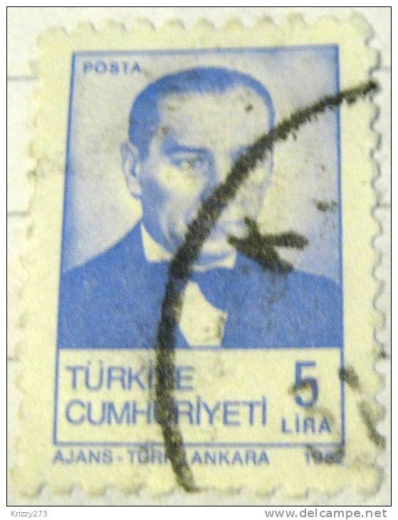 Turkey 1982 Kemal Ataturk 5l - Used - Nuevos