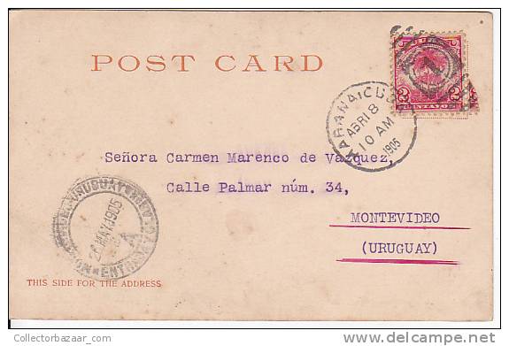 Cuba Habana Antigua Tarjeta Postal Avenida Zalueta Tramway Ca1900 Vintage Original Postcard Cpa Ak (W3_1001) - Cuba