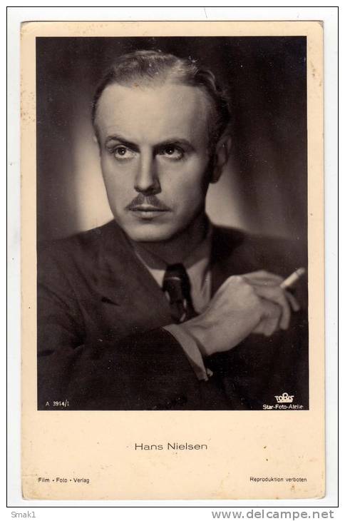 ACTOR HANS NIELSEN TOBIS STAR FOTO ATELIER FILM FOTO VERLAG Nr. 3914/1 OLD POSTCARD - Actors