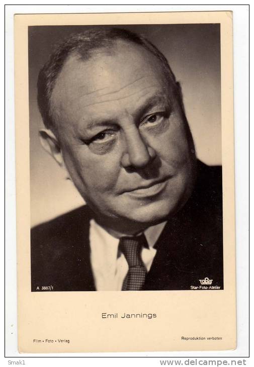 ACTOR EMIL JANNINGS TOBIS STAR FOTO ATELIER FILM FOTO VERLAG Nr. 3887/1 OLD POSTCARD - Actors