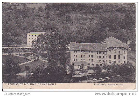 Spain Euskadi Termas De Molinar De Carranza Tarjeta Postal Ca1900 Con Vi&ntilde;eta Vintage Original Postcard  (W3_1024) - Otros & Sin Clasificación