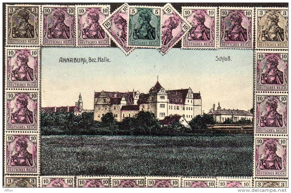 Annaburg Bez Halle 1900 Stamps Postcard - Halle (Saale)