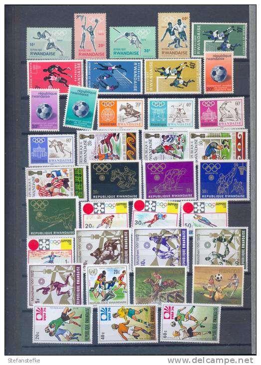 RWANDA Ocb Nr : Sports And Olympic Collection Lot  ** MNH  (zie  Scan ) - Collezioni