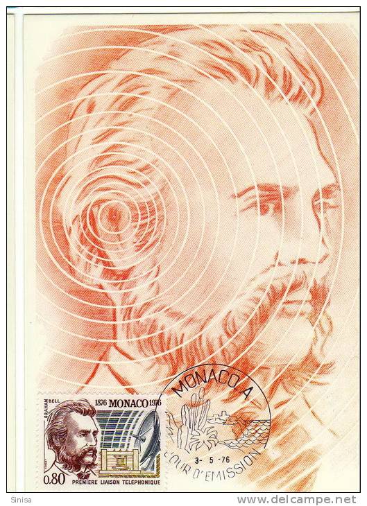 Monaco / Maximum Cards / Science / Invention / Telephone / Graham Bell - Cartes-Maximum (CM)