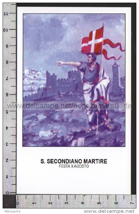 Xsa-10353 S. San SECONDIANO MARTIRE CENTUMCELLAE CIVITAVECCHIA TUSCANIA Santino Holy Card - Religione & Esoterismo