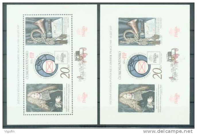 CSR 1986-2864 "PRAGA-88" ,CZECHOSLOVAKAI,Michel. 2S/S, MNH - Blocs-feuillets