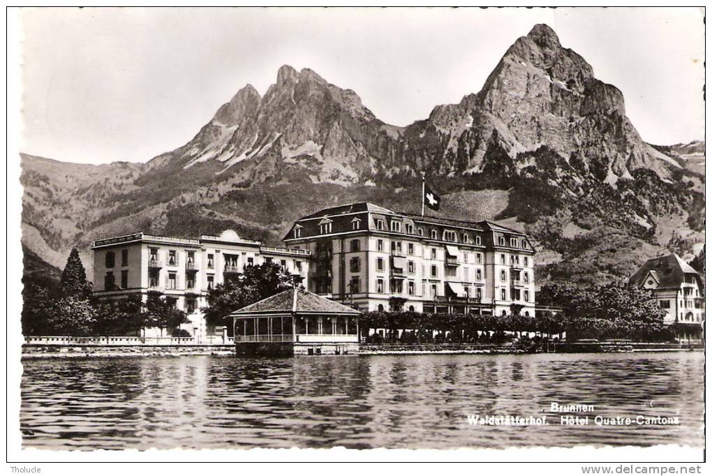 Suisse-Brunnen (Ingenbohl- Canton De Schwytz (Schwyz)-1952- Waldstätterhof- Hôtel "Quatre Canton" - Schwytz