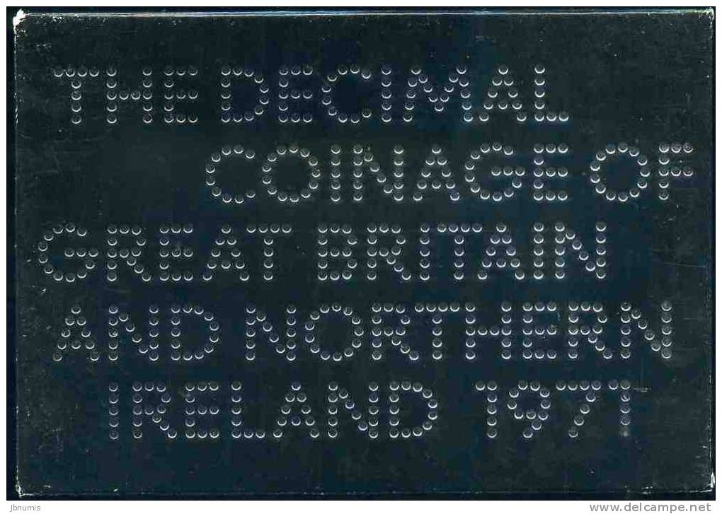 Grande-Bretagne Great Britain Coffret Officiel Proof BE PP 1/2 Penny à 50 Pence 1971 KM PS27 - Mint Sets & Proof Sets