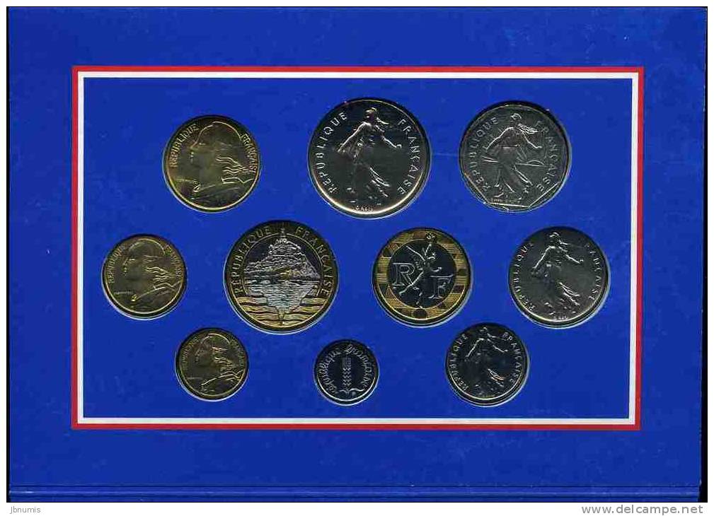 France Coffret Officiel BU 1 Centime à 20 Francs 1999 KM MS15 - BU, BE & Coffrets