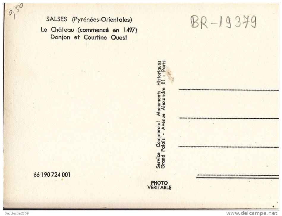 BR19379 Le Chateau Salses    2  Scans - Salses