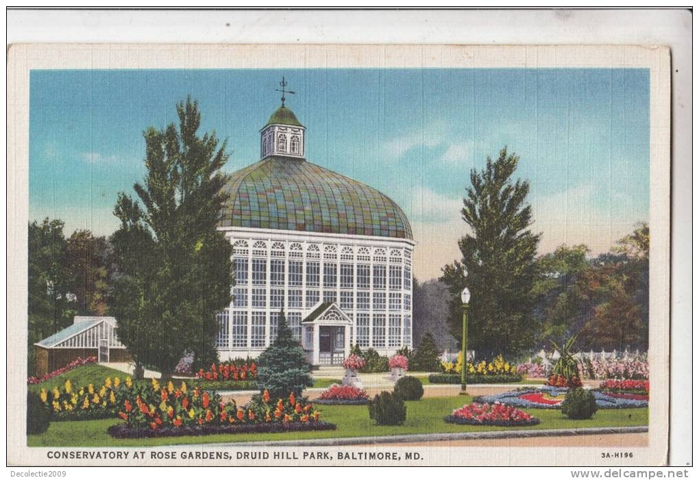 BR44496 Consevatory At Rose Gardens Druid Hill Park Baltimore     2  Scans - Baltimore