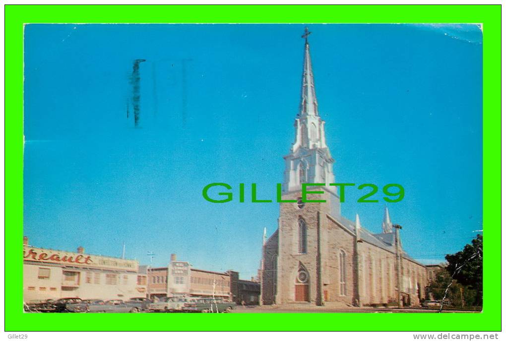 RIMOUSKI, QUÉBEC - CATHÉDRALE DE RIMOUSKI, COIN RUES ST-GERMAIN & DE LA CATHÉDRALE - CIRCULÉE EN 1988 - UNIC - - Rimouski