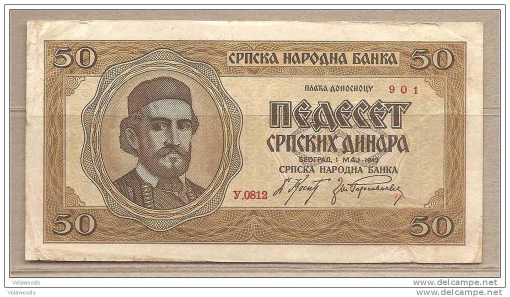Serbia - Banconota Circolata Da 50 Dinari - 1942 - Serbie