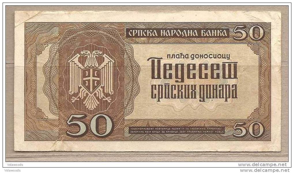 Serbia - Banconota Circolata Da 50 Dinari - 1942 - Serbien