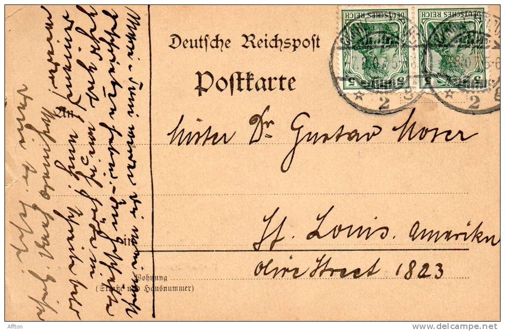 Gruss Aus Berlin 1905 Postcard - Brandenburger Deur