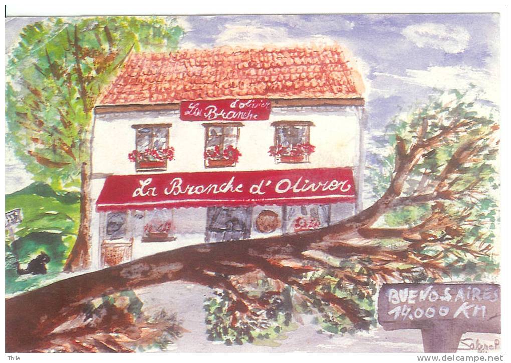 UCCLE - Restaurant "La Branche D´Olivier" - Rue Engeland - Carte Publicitaire - Uccle - Ukkel