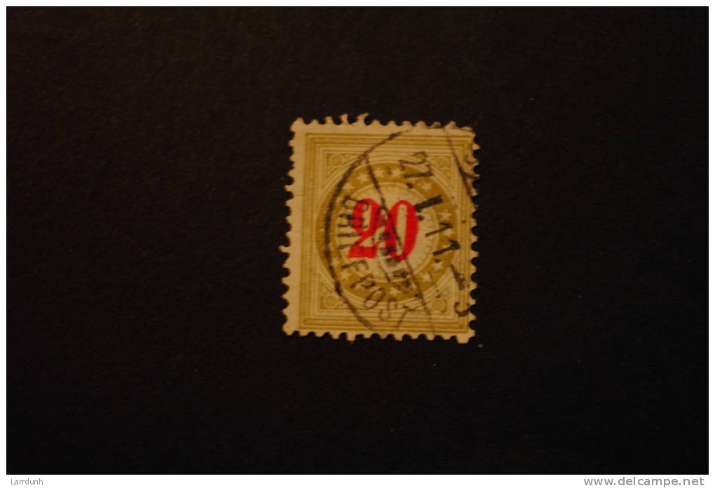 Switzerland J32 20c Postage Due Cancelled 1908-09 A04s - Strafportzegels