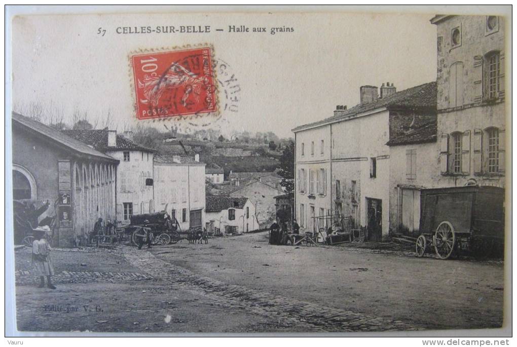 57 CELLE SUR BELLE  CELLES AVEC UN  S  FAUTE ORTHOGRAPHE HALLE AUX GRAINS N°57 - Celles-sur-Belle