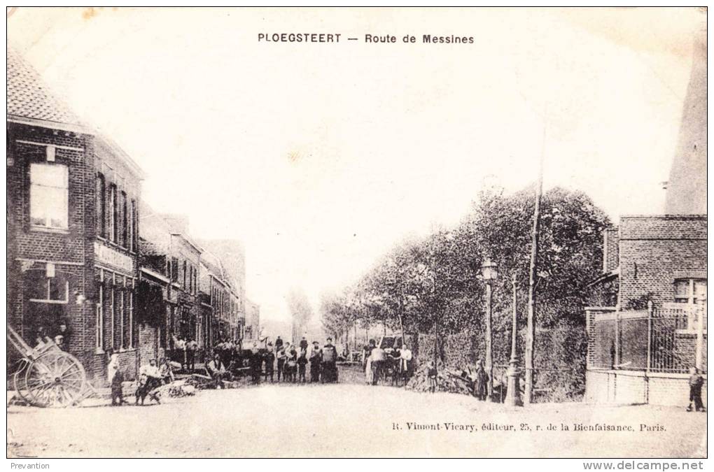 PLOEGSTEERT - Route De Messines - Superbe Carte  Très Animée - Comines-Warneton - Komen-Waasten