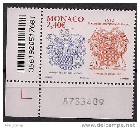 2012 Monaco Mi. 3101 **MNH  400 Jahre Titel „Fürst Von Monaco“ - Unused Stamps