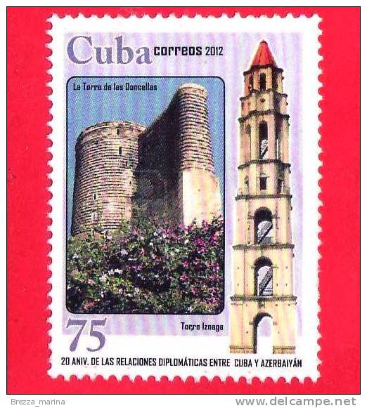 CUBA - USATO - 2012 - 20 Anniv. Relazioni Diplomatiche Tra Cuba E AZERBAIYAN  - 75 - Used Stamps