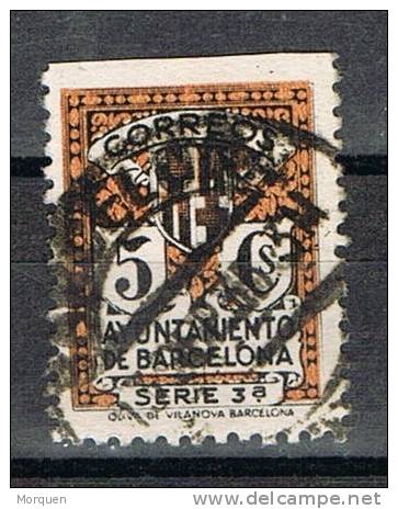 Sello Recargo Ayuntamiento Barcelona, 5 Cts, VARIEDAD Num 11sm º - Barcelone