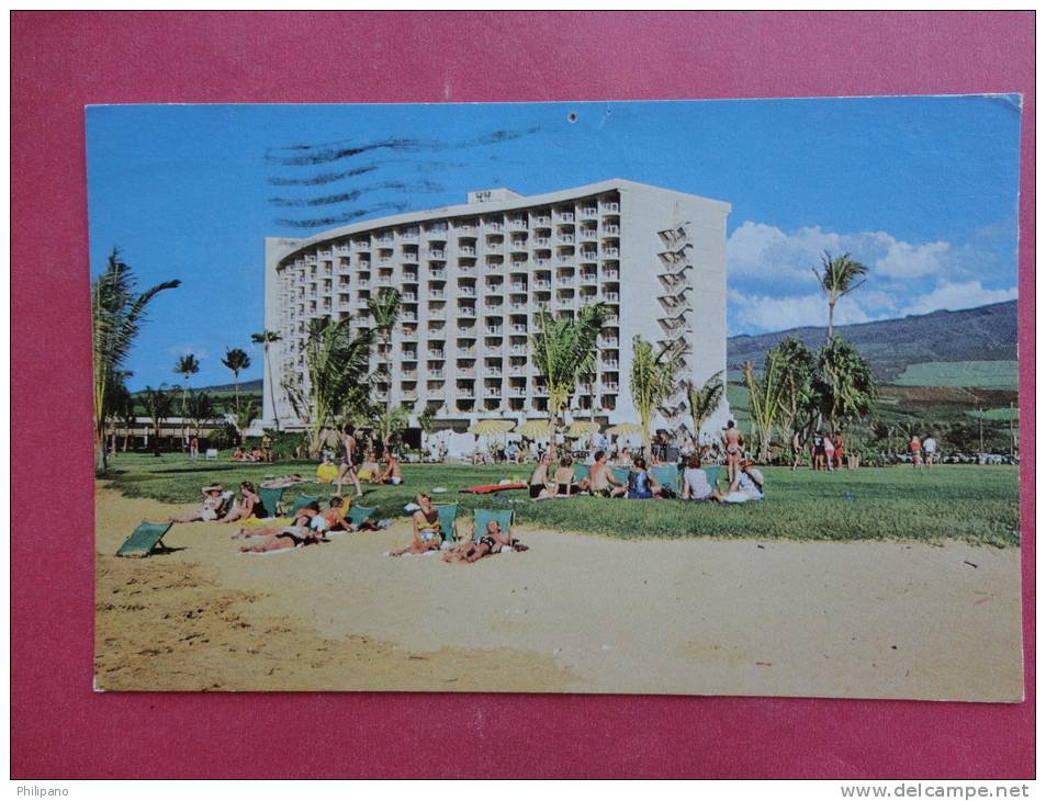 Maui Surf On Kaanapali Beach  Early Chrome 1974 Cancel  Pin Hole=ref 767 - Maui