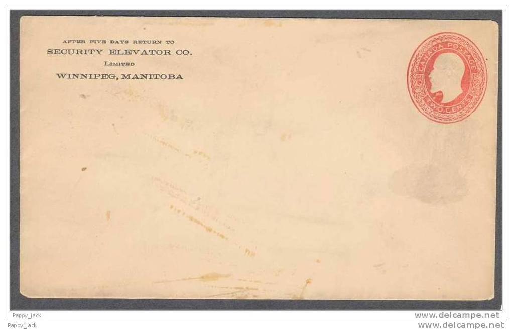 Canada King Edward VII U16a Postal Stationery 1905 Private Company Winnipeg Manitoba Unused Conition - 1903-1954 Könige