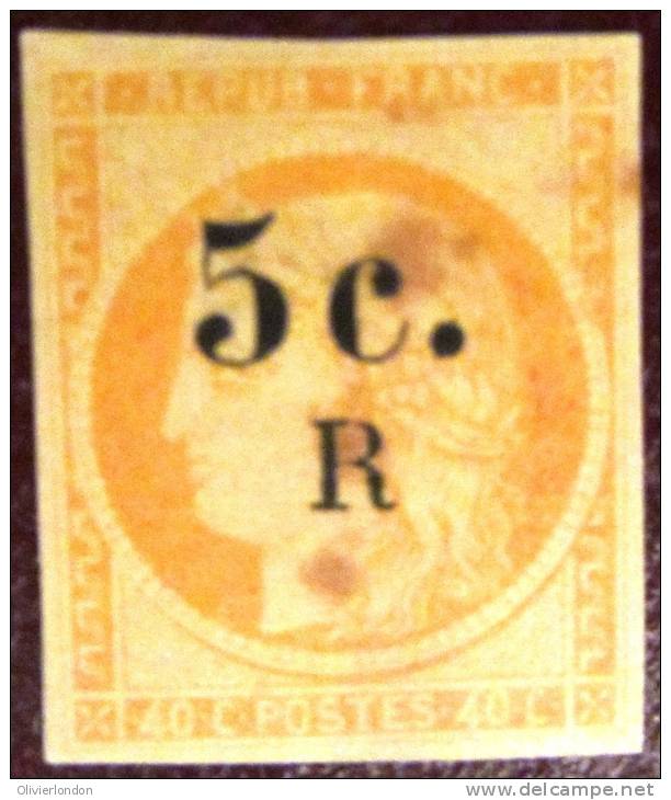 Reunion - 1885-86 Y&T 6 - 5c Sur 40c Ceres Colonies Orange - Neuf* - B - Cote: 63 Euros - Nuovi