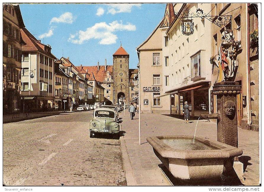 CP Villingen Schwarzwald Obere Strasse Mit Norrobrunner Bade Wurtemberg Allemagne Deutschland 4 CV Chevaux - Villingen - Schwenningen