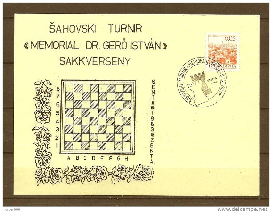 JUGOSLAVIJA, 11/11/1983 Sahovski Turnir Memorial - SENTA  (GA7117) - Echecs
