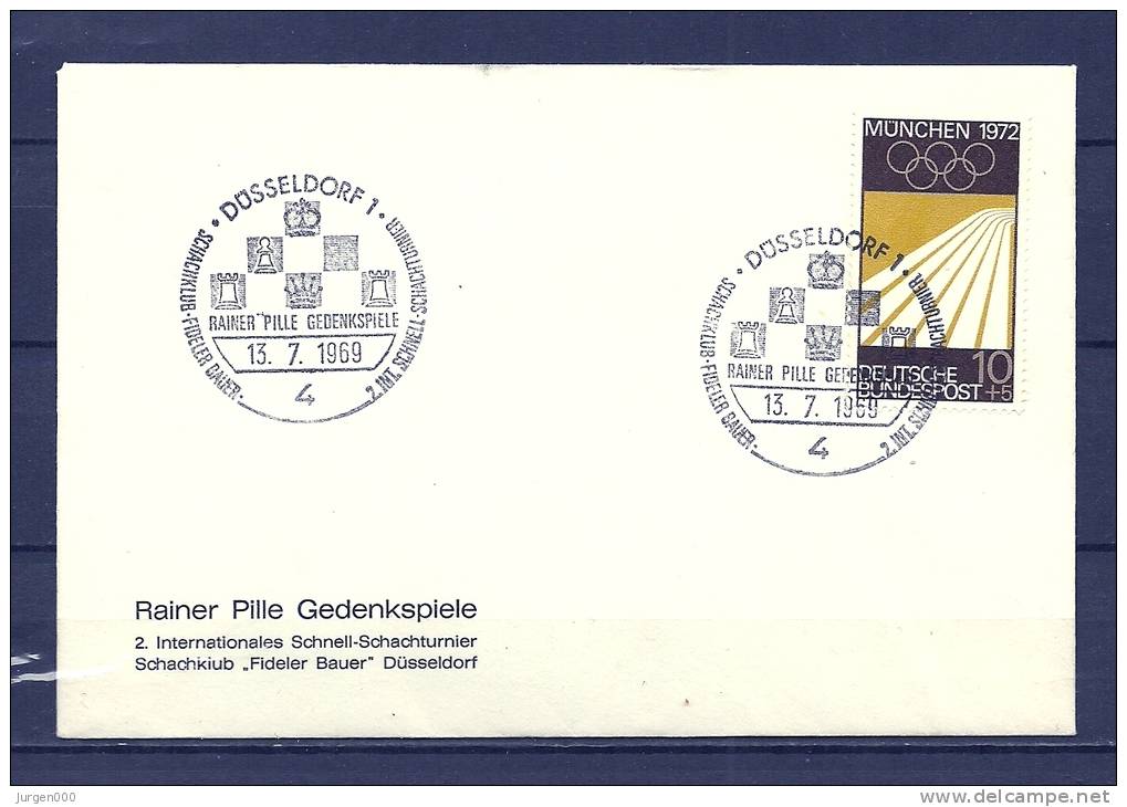 DUITSLAND, 13/07/1969 Schachklub Fideler Bauer - DÜSSELDORF  (GA7611) - Echecs