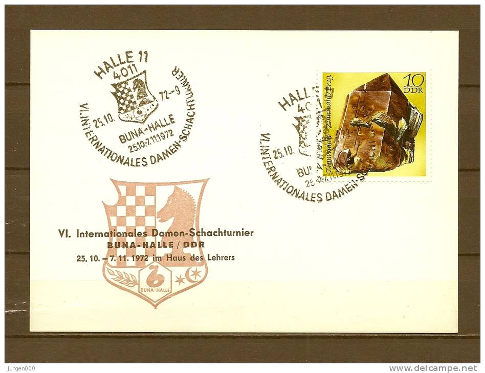 DUITSLAND, 25/10/1972 Internationales Damen Schachtunier - HALLE (GA7764) - Schaken