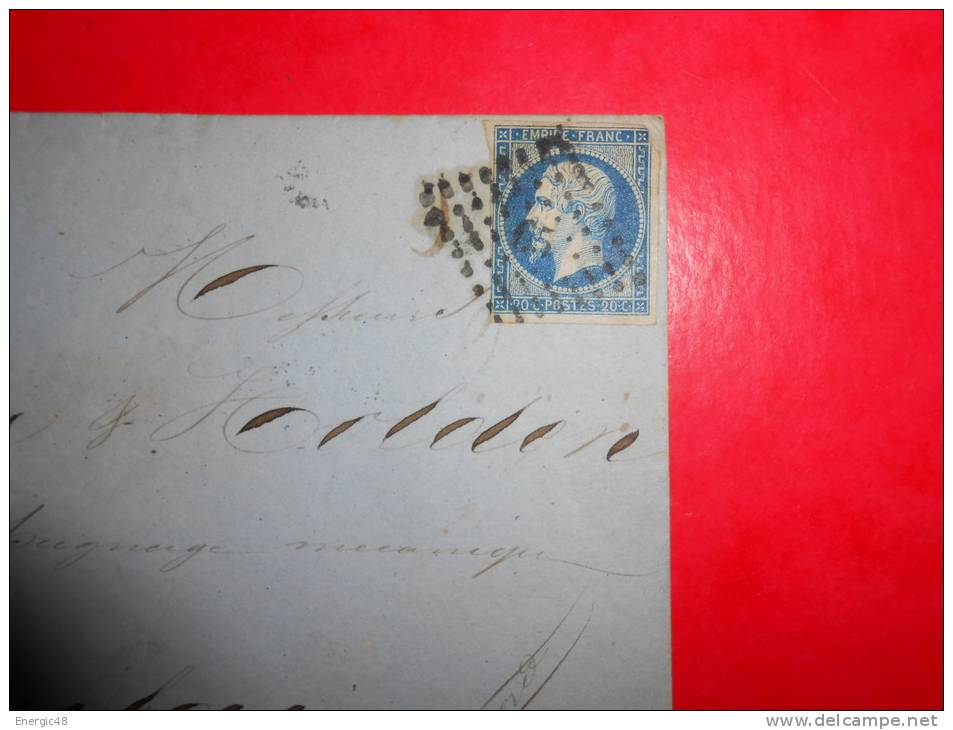 N6.lettre De Amiens,verso:a Voir!! - 1853-1860 Napoleon III