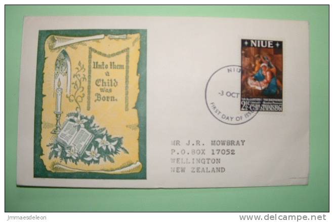 Niue 1967 FDC Cover To New Zealand - Christmas - Niue