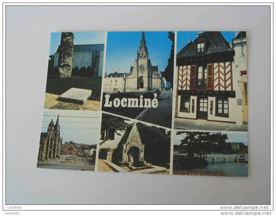 Lot 373 -1- Carte Postale Sur  Locminé Multivues  ( Je Vous Invite à Regarder Mes Premiéres Cartes) - Locmine