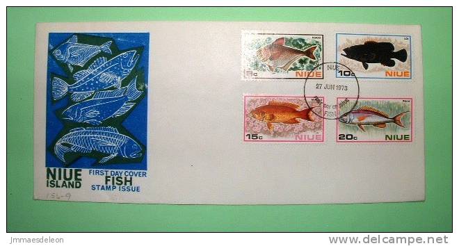 Niue 1973 FDC Cover - Fish Fishes - Niue