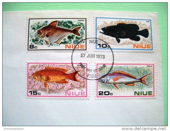 Niue 1973 FDC Cover - Fish Fishes - Niue