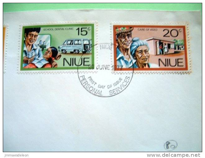 Niue 1977 FDC Cover - Mothers And Infants - Baby Dental Clinic Ambulance - Care Of Aged - Eldery - Coconut - Niue