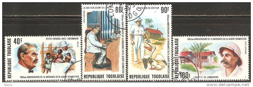 Togo 1975 Mi# 1118-1121 A Used - Dr. Albert Schweitzer - Albert Schweitzer