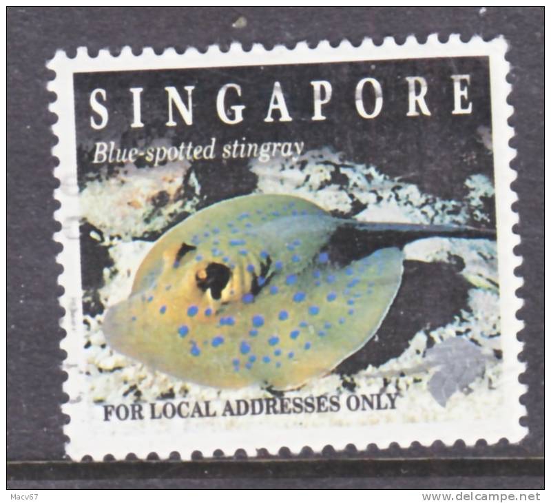 Singapore  816a  Perf  13 X 13 1/2   (o)  MARINE  LIFE  STINGRAY  1997 Issue - Singapore (1959-...)