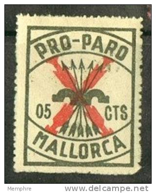 MALLORCA  Pro Paro 5 Cts Serie F ** - Verschlussmarken Bürgerkrieg