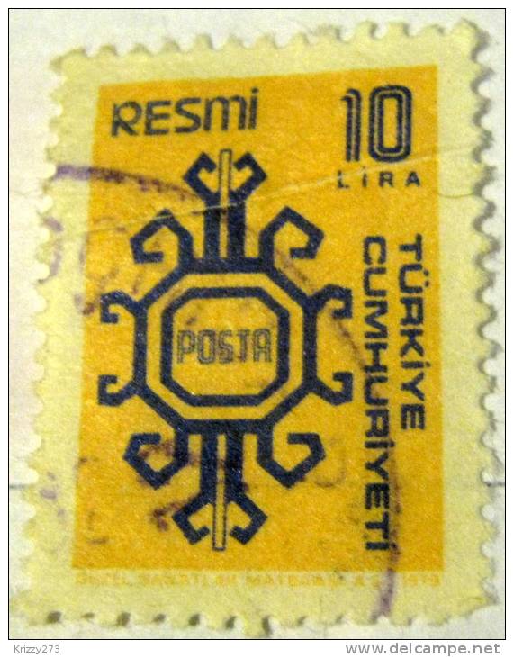 Turkey 1979 Official Stamp 10l - Used - Nuevos