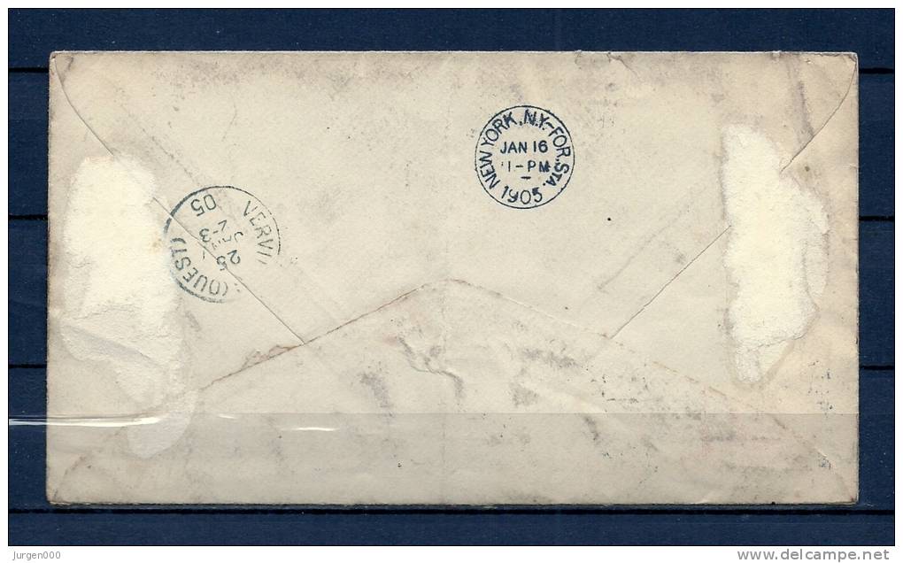 Brief Van Worcester Mass Naar Verviers (Belgium) 16/01/1905 (GA6833) - Amerika (Varia)