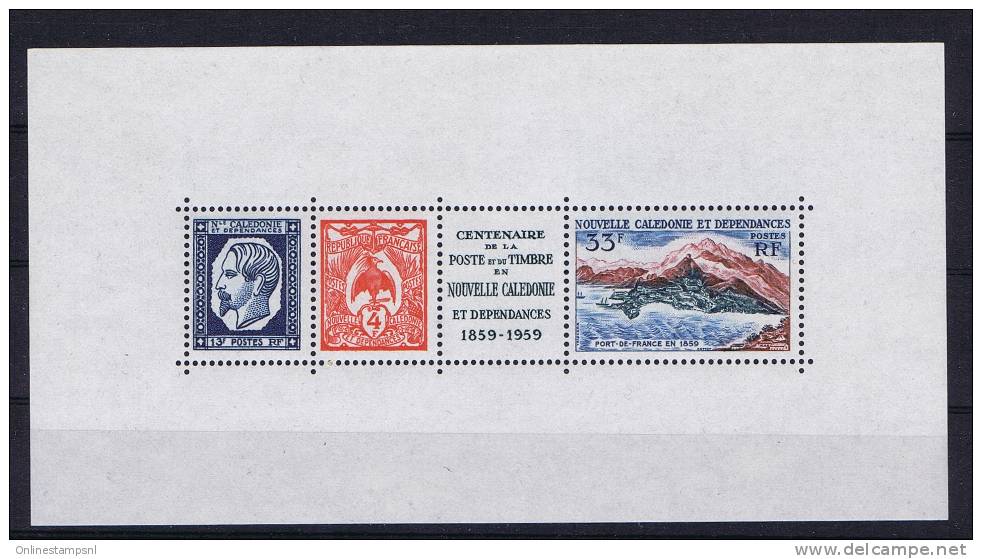 Nouvelle Caledonie: 1960 Block 2 Timbres = MNH/**, Block = MH/* - Hojas Y Bloques