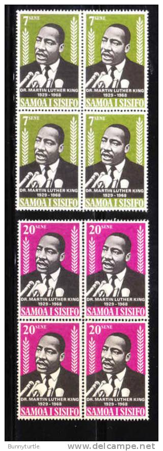 Samoa 1968 Martin Luther King Blk 4 MNH Fault - Samoa (Staat)